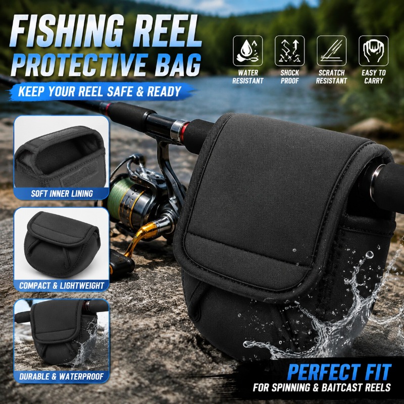 Fishing Rod Combo - Schutzhülle für Angelrollen, Tasche für Spinnrollen,