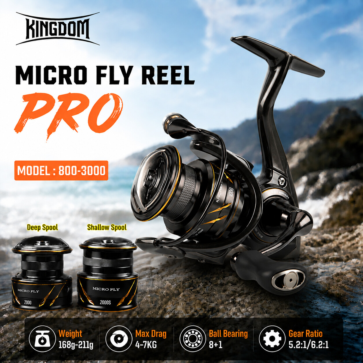 Kingdom Micro Fly Pro Angelrol – Abu Garcia Reel Max Bewertung und Preis